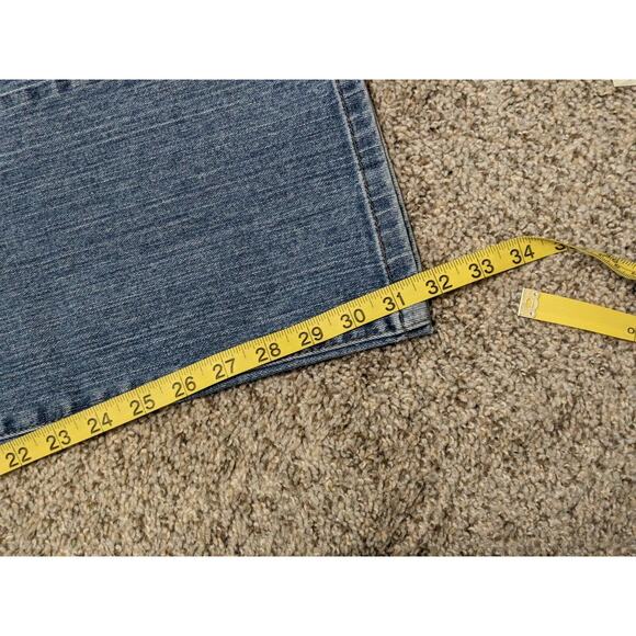 VTG Tommy Hilfiger Women Size 12 Denim Jeans Embroidered Pockets Boot Cut 32x32 - Picture 8 of 8